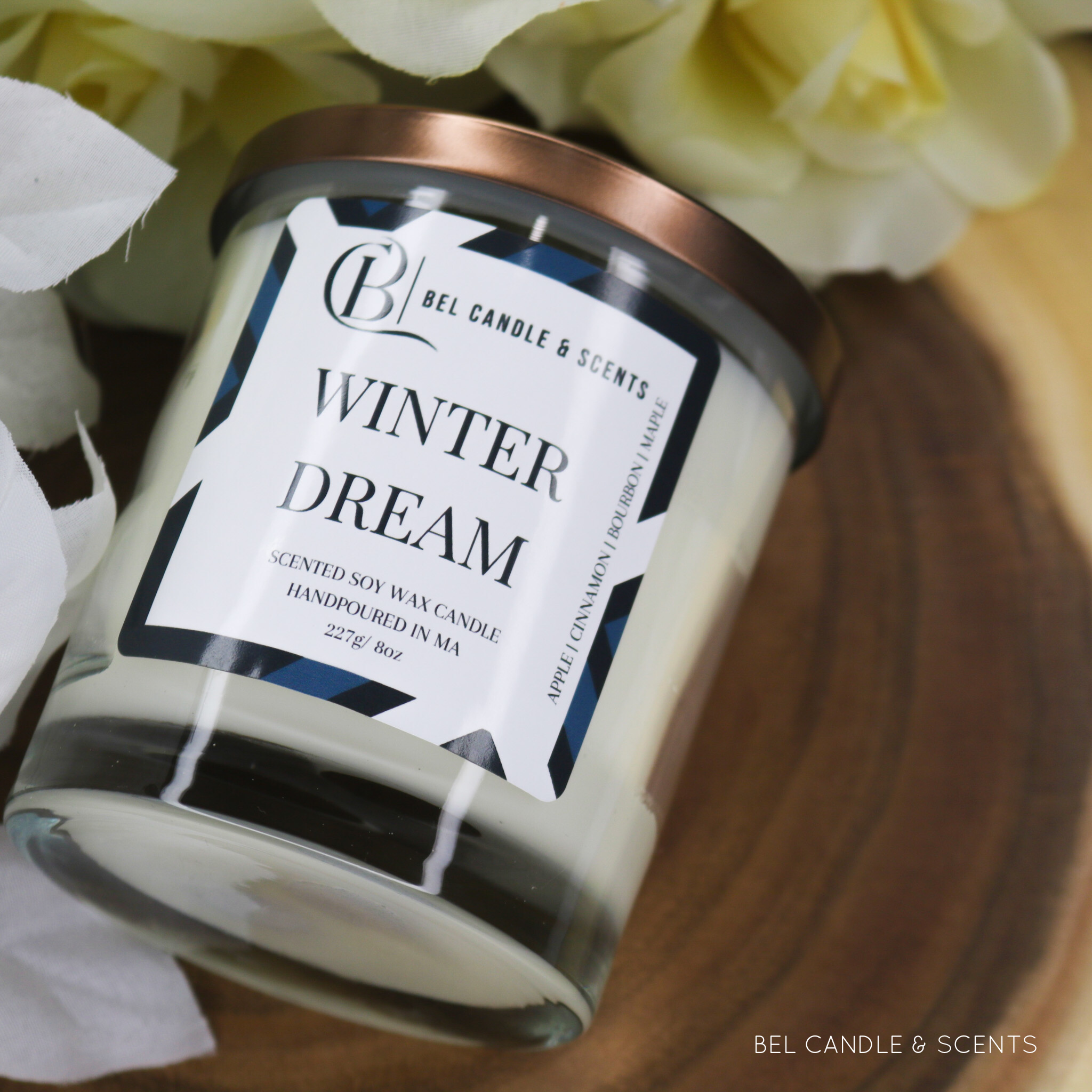 HANDMADE SOY/COCONUT SCENTED CANDLE  WINTER DREAM I BEL CANDLE & SCENTS –  Bel Candle & Scents